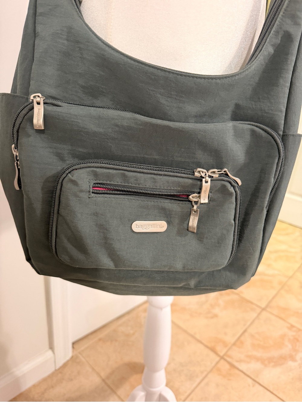 Baggallini Slate Grey Crossbody Organizer Bag